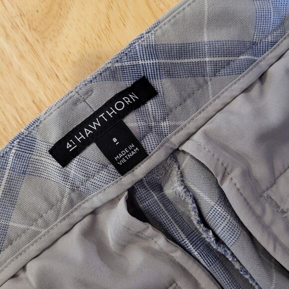 41 Hawthorn Gray Plaid Straight Pants Cotton Viscos Size 8 - Picture 7 of 15